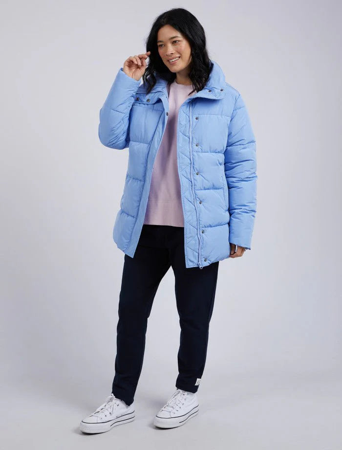 Womens hero puffer jacket in light blue