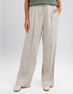 Shop Foxwood Pants online, Foxwood Stockists, Napels Pants, Naples Pants Bone Linen Pants
