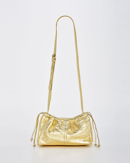 Halley Metallic Drawstring Crossbody