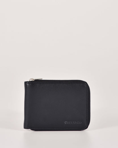Hunter RFID Men's Zip Around Leather Wallet