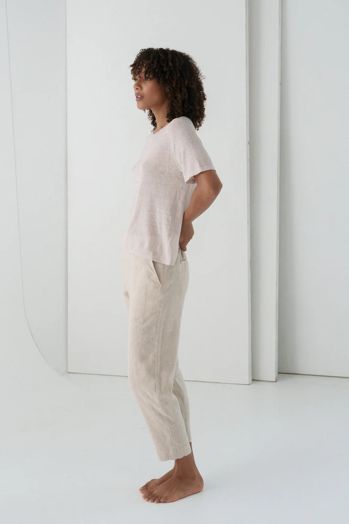 Lilly Pilly pencil linen pants styled for everyday wear 