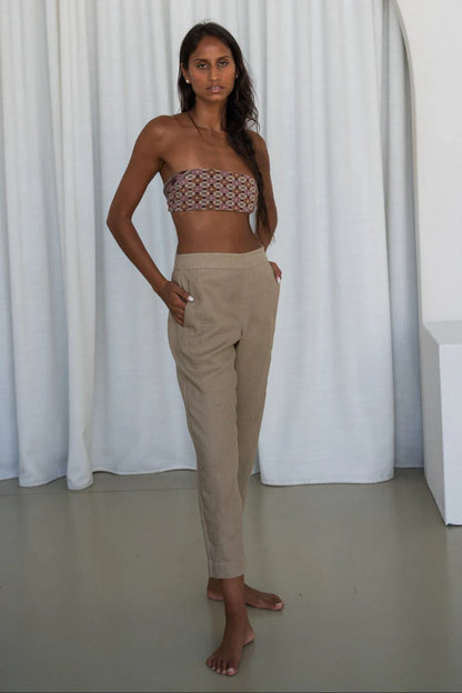 Lilly Pilly Emer Linen Pants in European Flax linen