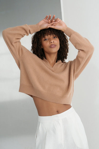 Emma Collared Cashmere Wool Knit
