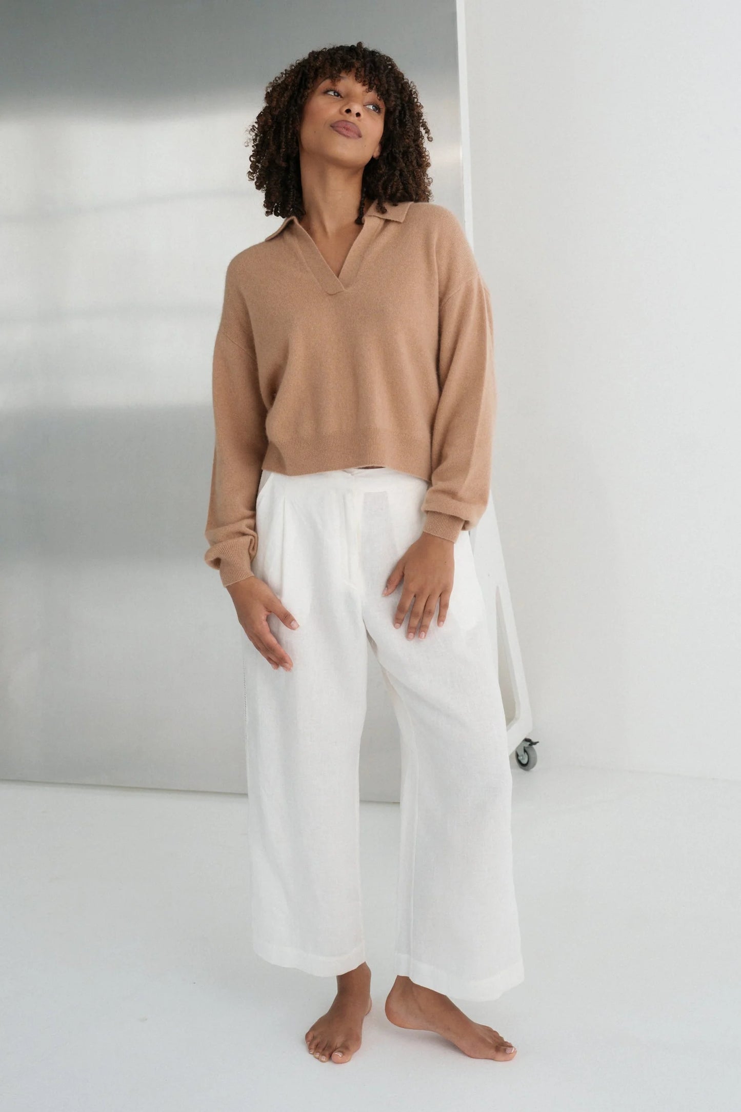 Emma Collared Cashmere Wool Knit