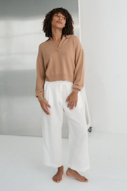 Emma Collared Cashmere Wool Knit