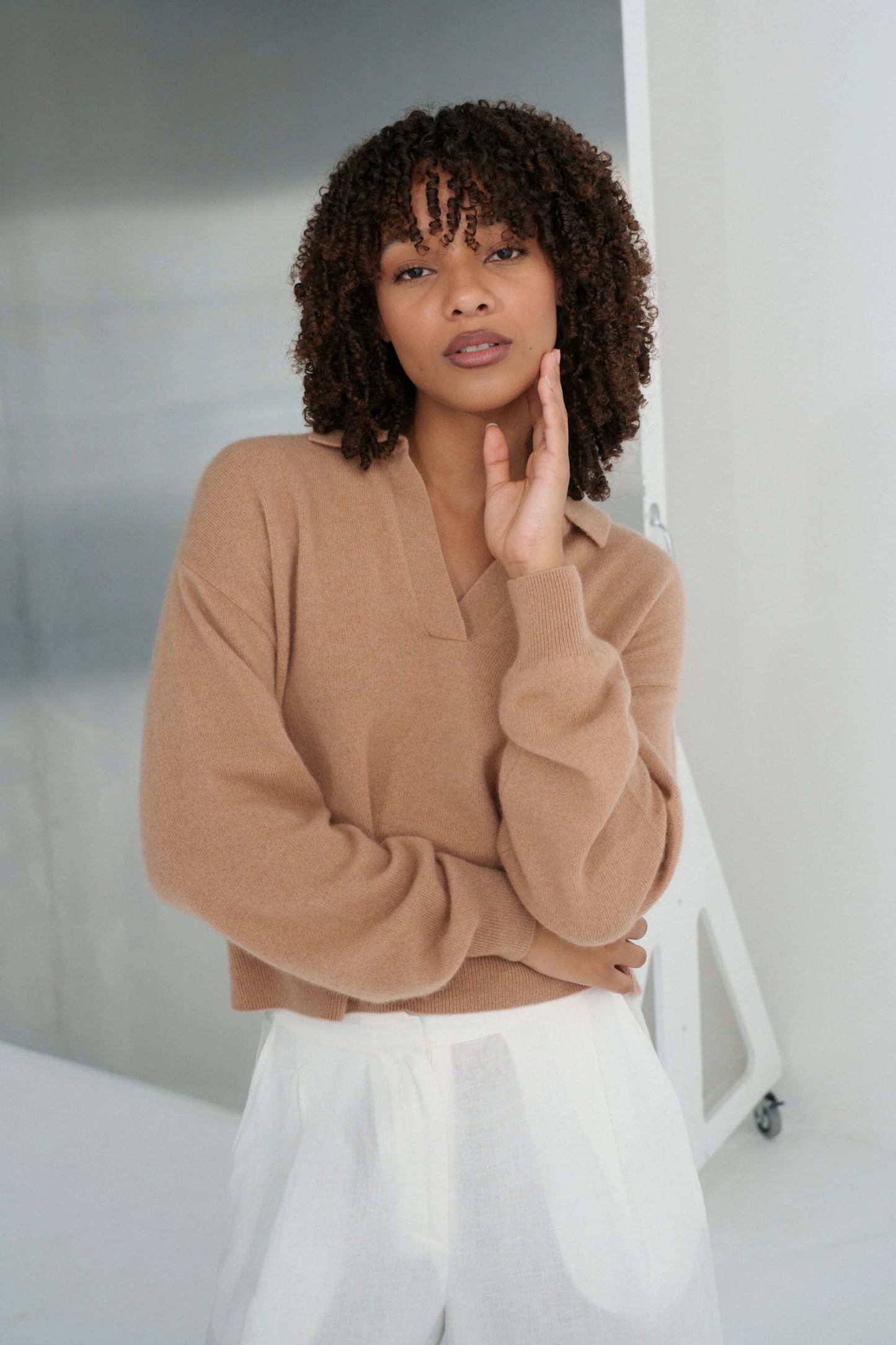 Emma Collared Cashmere Wool Knit