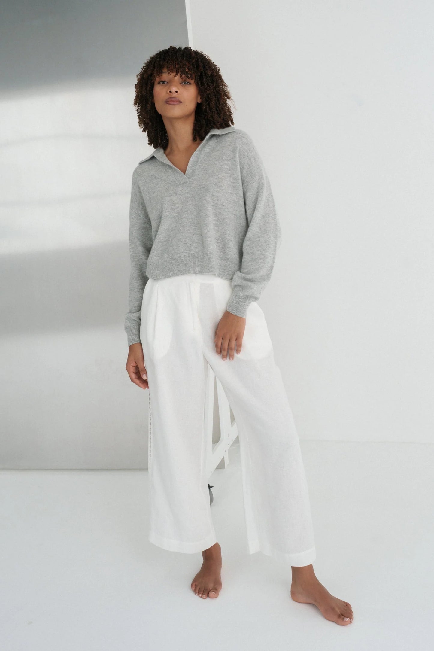 Emma Collared Cashmere Wool Knit
