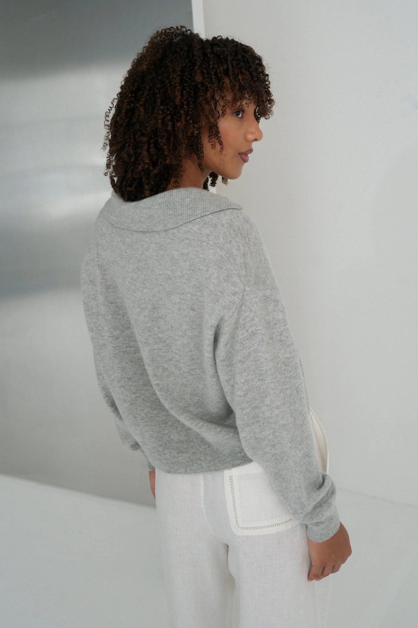 Emma Collared Cashmere Wool Knit