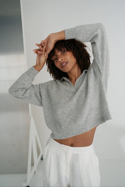 Emma Collared Cashmere Wool Knit