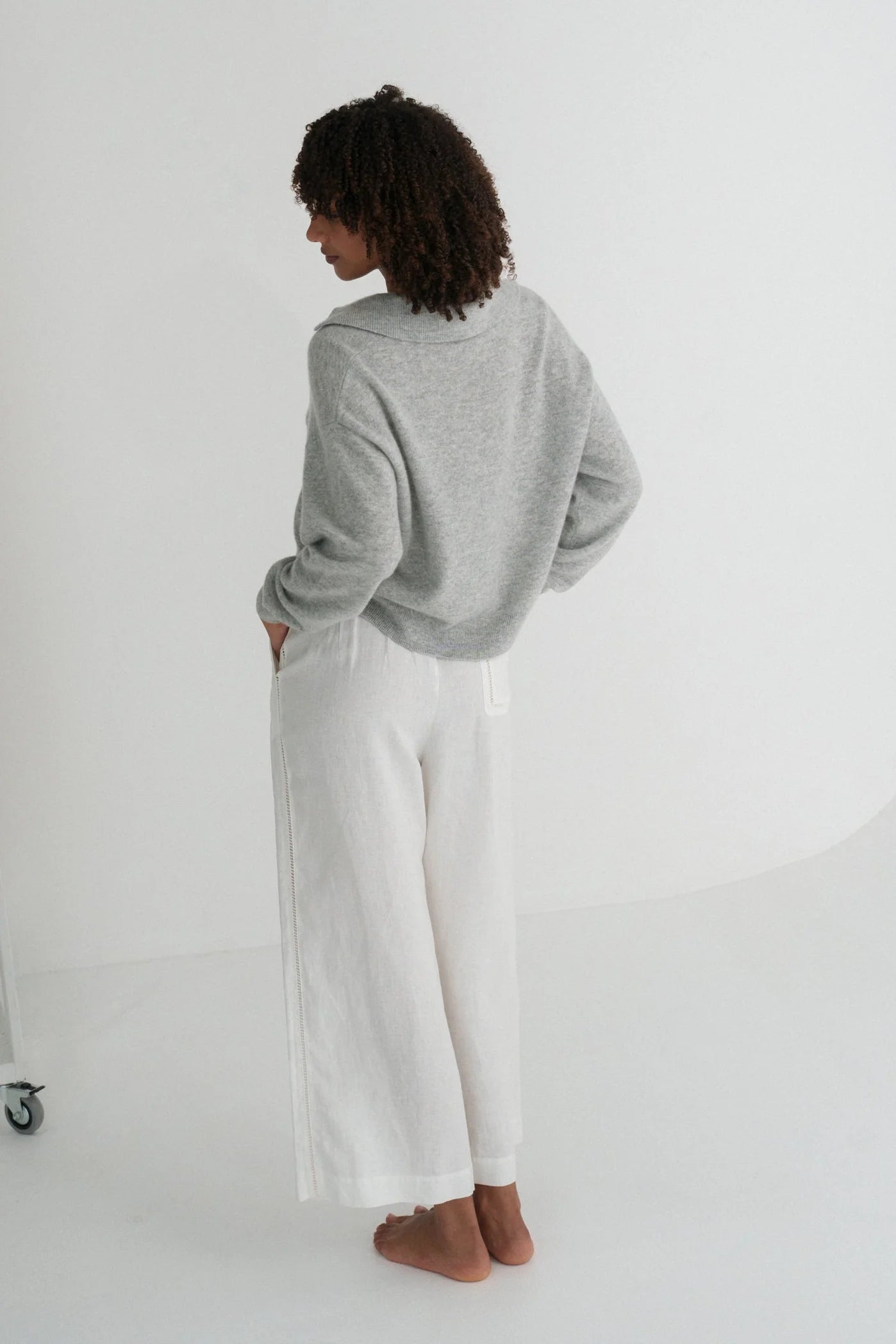 Emma Collared Cashmere Wool Knit