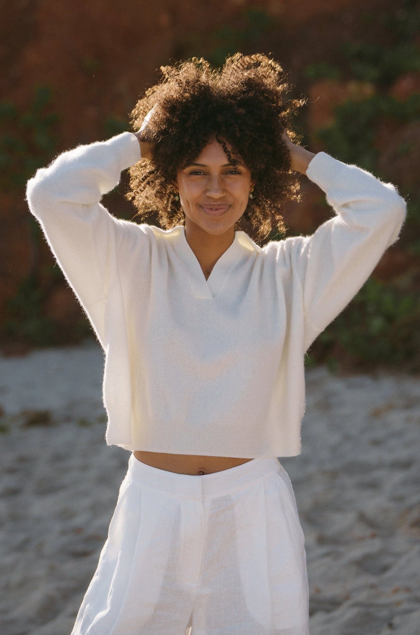 Emma Collared Cashmere Wool Knit