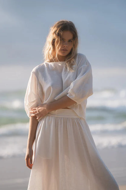 Hannah Linen Skirt