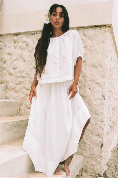 Hannah Linen Skirt