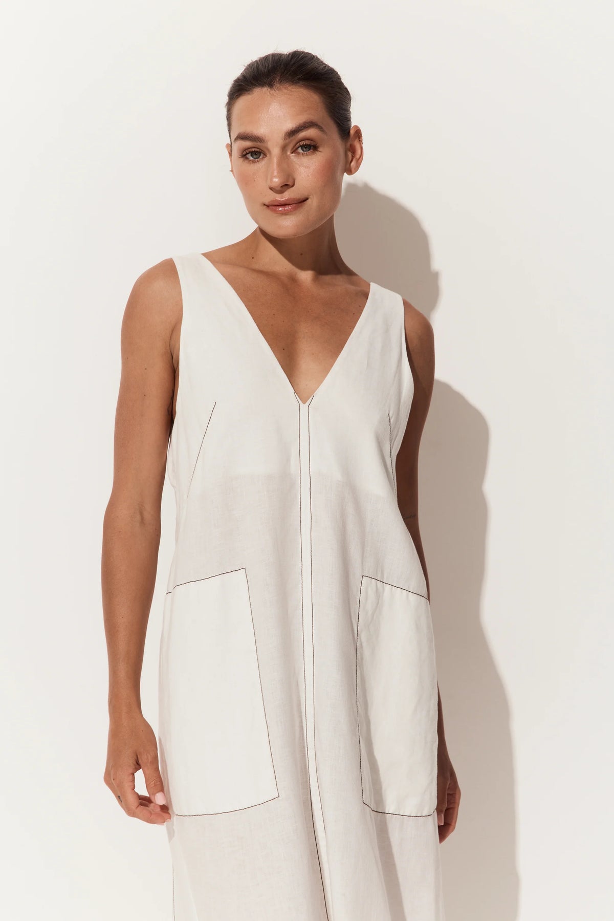 Iris Linen A-Line Midi Dress