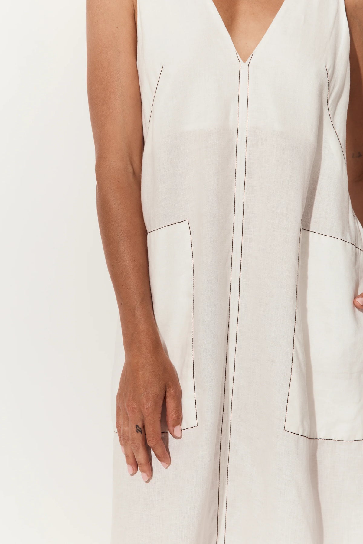 Iris Linen A-Line Midi Dress