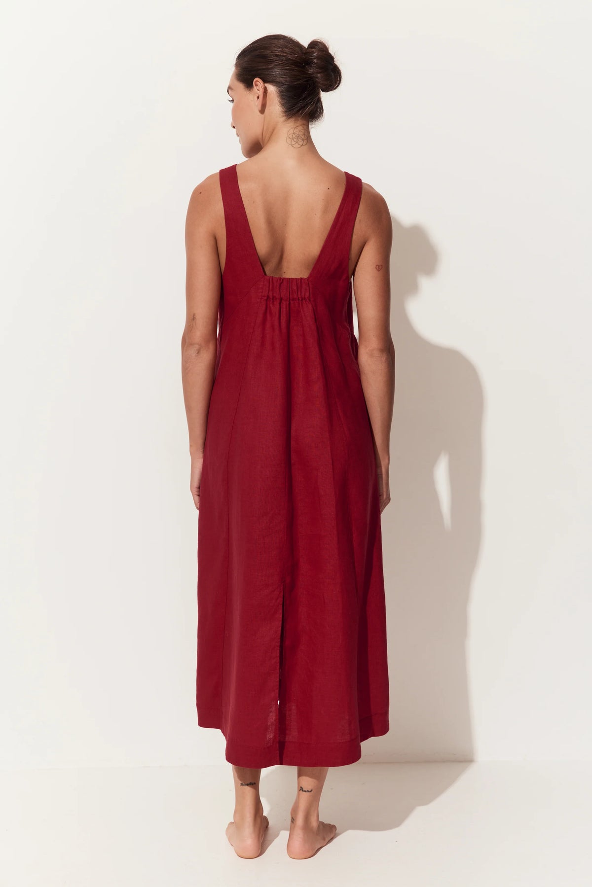 Iris Linen A-Line Midi Dress