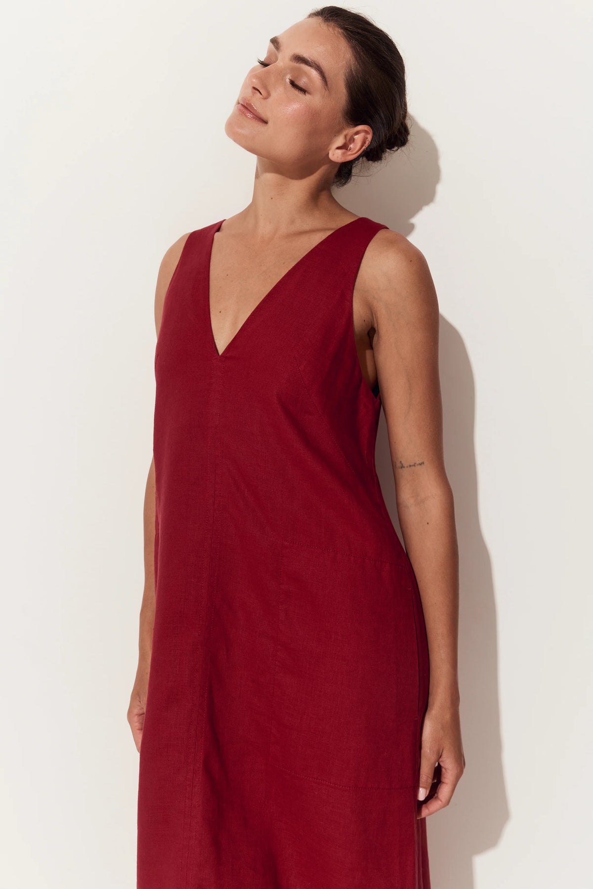 Iris Linen A-Line Midi Dress