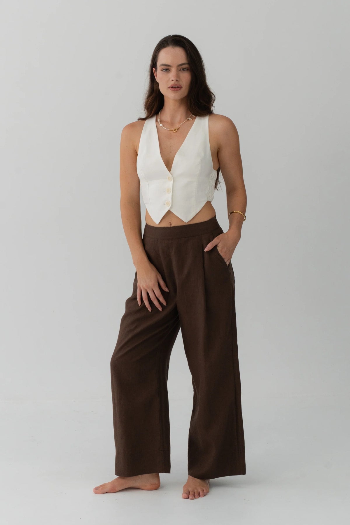 Ivy Linen Crop Pants