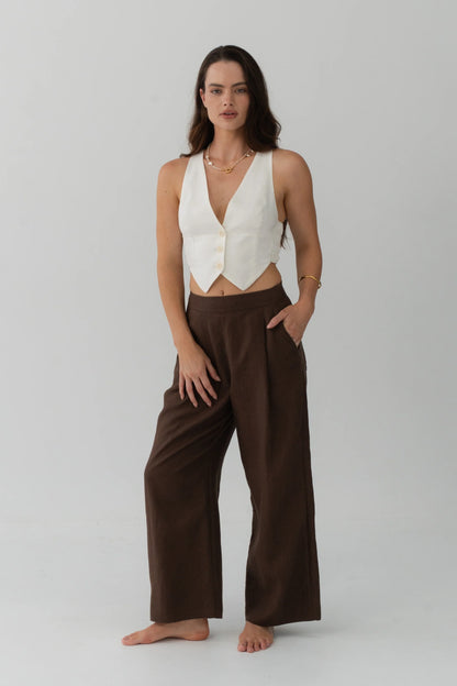 Ivy Linen Crop Pants