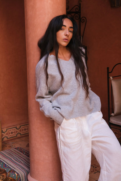 June V Neck Cashmere Knit