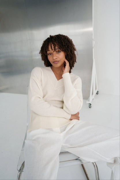 June V Neck Cashmere Knit