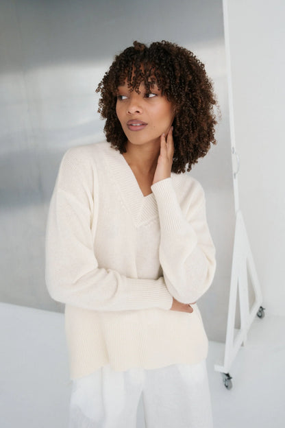 June V Neck Cashmere Knit