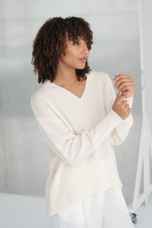 June V Neck Cashmere Knit