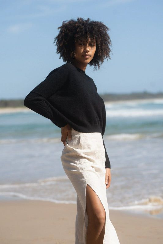 Womens Lilly PIlly Miri Cashmere Knit in black