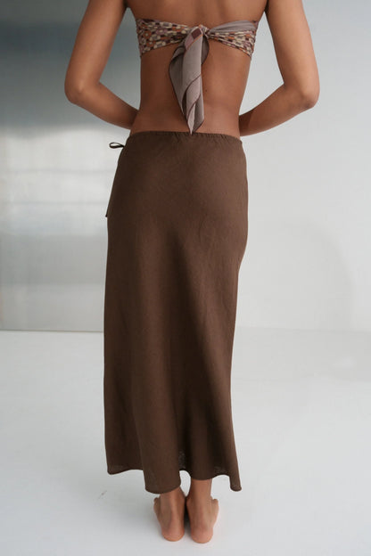 Riley Bias Linen Skirt