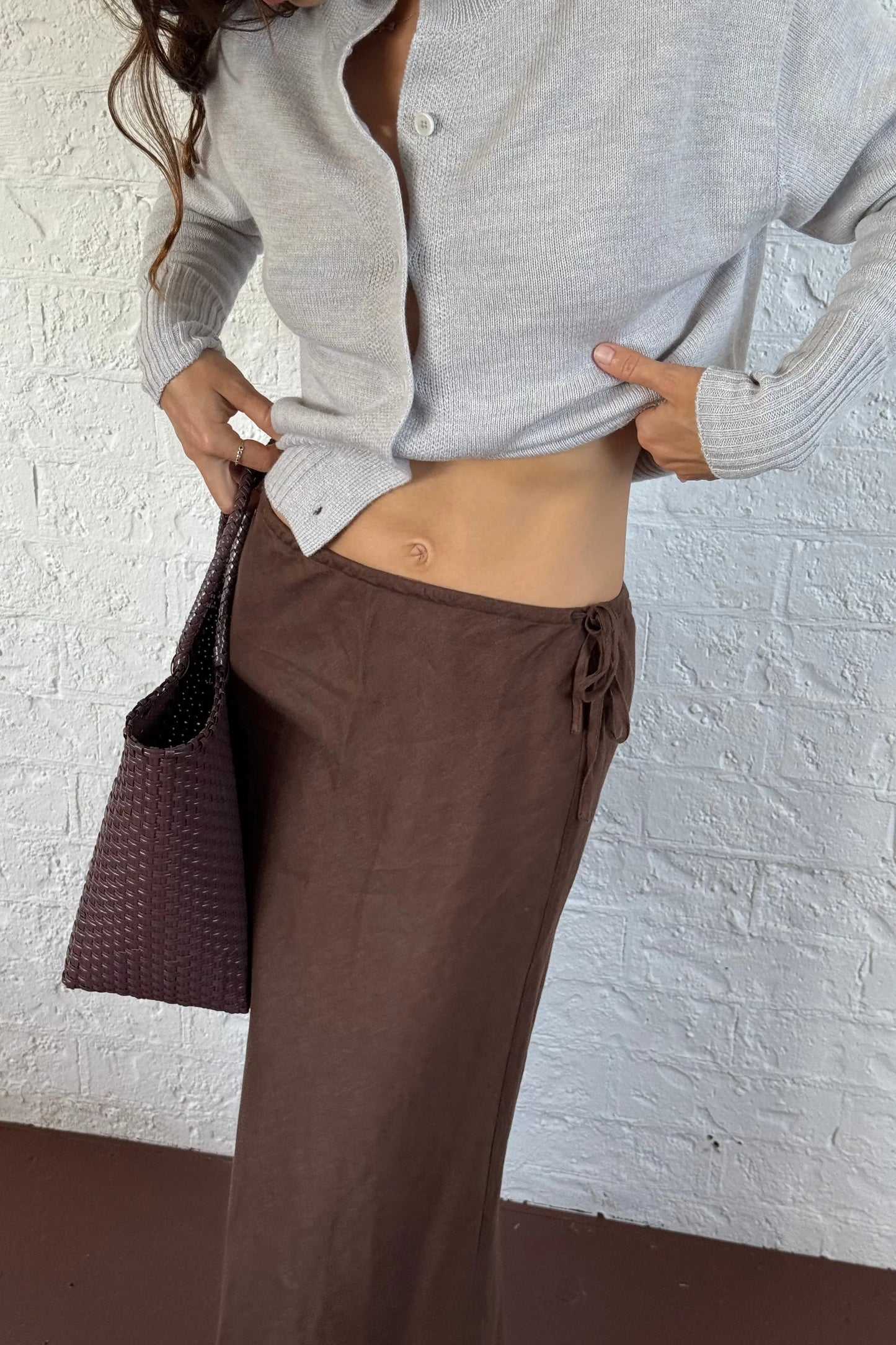 Riley Bias Linen Skirt