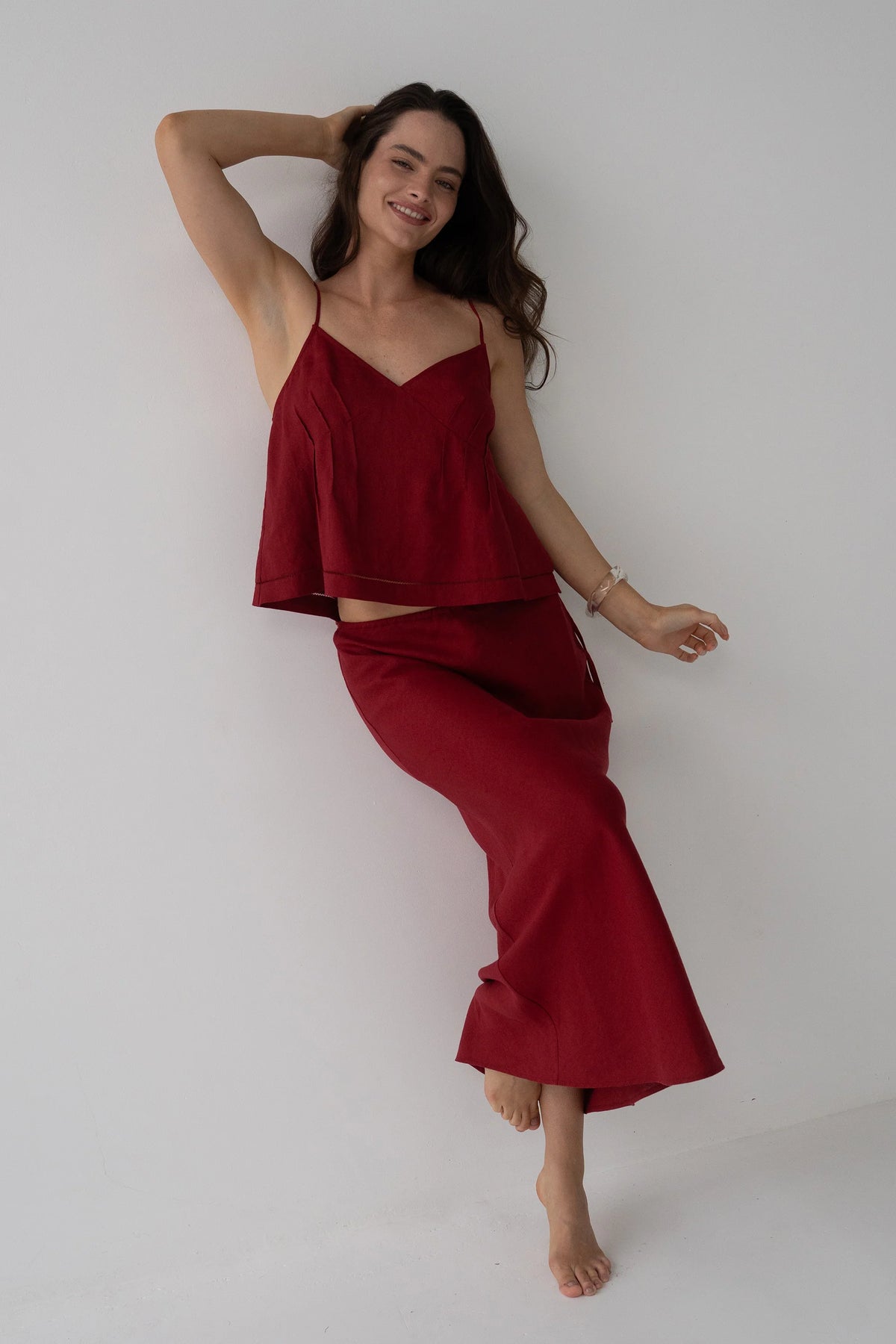 Riley Bias Linen Skirt