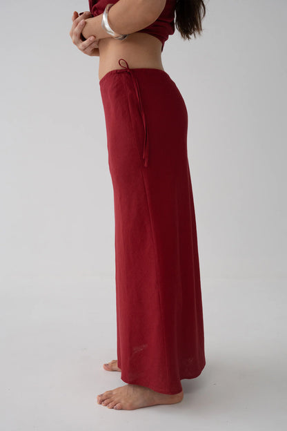 Riley Bias Linen Skirt