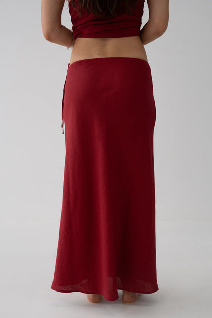 Riley Bias Linen Skirt