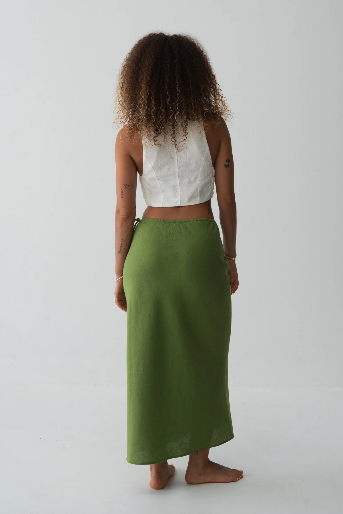 Riley Bias Linen Skirt
