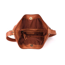 rugged Hide Ladies Leather Bucket Bag tan