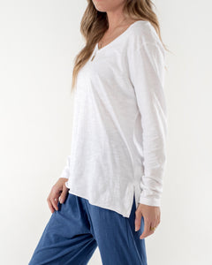 Cle Abigail Long Sleeve Tee Organic Cotton Long Sleeve Tshirt Organic Cotton Long Sleeve Top Cle Stockist  - Basic State