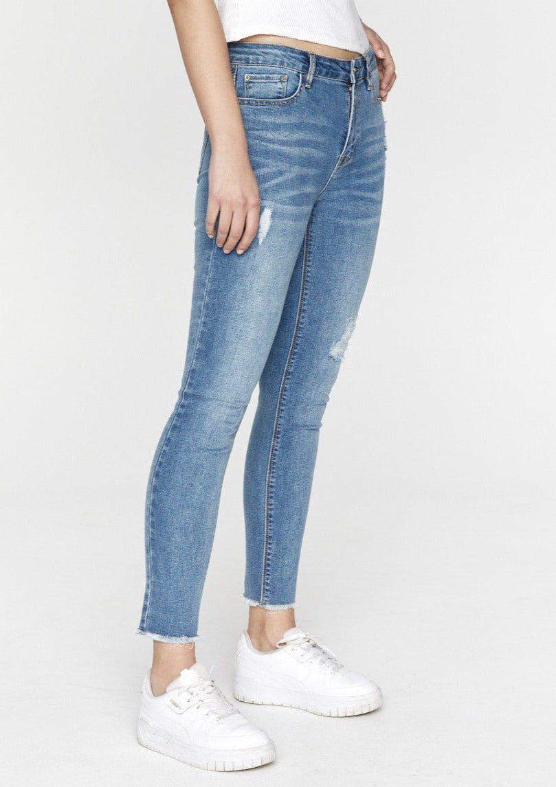 Shop Saint Rose Lucia Jeans Mid wash Ripped, Buy Denim Lucia Jeans, Blue Denim Lucia Skinny Jeans, Lucia Denim Skinny Jeans Saint Rose, Blue Skinny Leg Jeans Saint Rose Stockists, Saint Rose Jeans Stockists, Saint Rose Stockists 