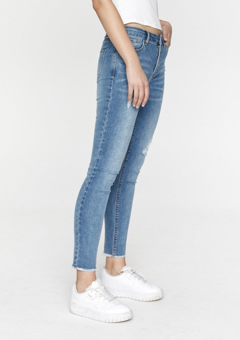 Shop Saint Rose Lucia Jeans Mid wash Ripped, Buy Denim Lucia Jeans, Blue Denim Lucia Skinny Jeans, Lucia Denim Skinny Jeans Saint Rose, Blue Skinny Leg Jeans Saint Rose Stockists, Saint Rose Jeans Stockists, Saint Rose Stockists 