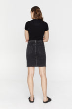 Blair Button Front Denim Skirt - Charcoal