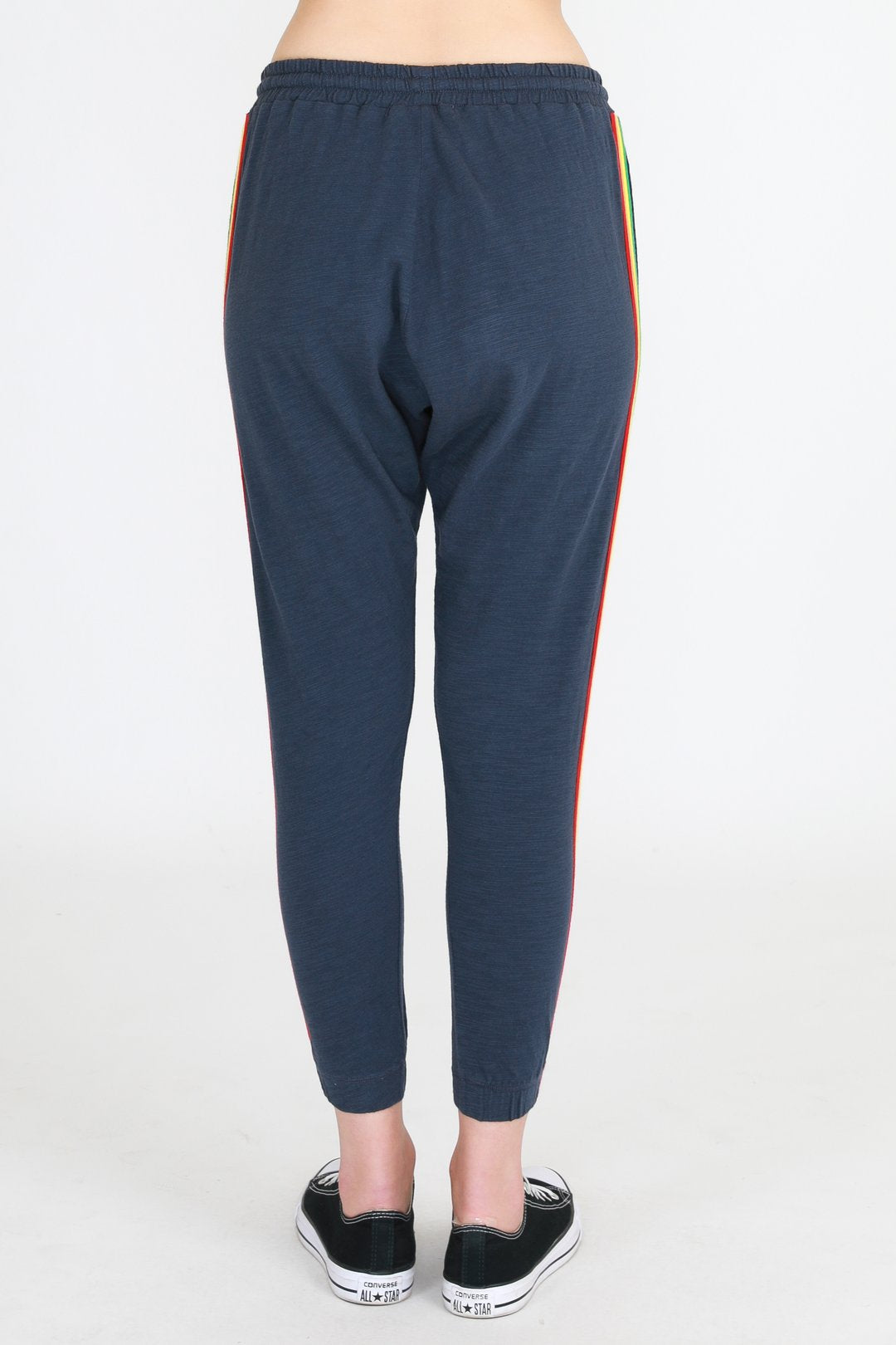 3rd story limited edition rainbow stripe pants multicolour stripe joggers basic state 3rd story australian stockist