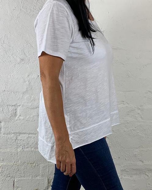 Basic State Curve 3rd Story Brighton Tee Plus Size Tshirt White Tee Shirt