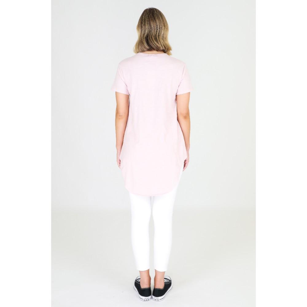 Plus Size Blush Sorrento Tshirt - 3rd Story Plus Size Clothing - Pink Sorrento Tshirt - Basic State Australia