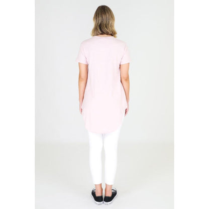Plus Size Blush Sorrento Tshirt - 3rd Story Plus Size Clothing - Pink Sorrento Tshirt - Basic State Australia