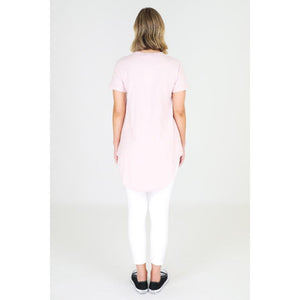 Plus Size Blush Sorrento Tshirt - 3rd Story Plus Size Clothing - Pink Sorrento Tshirt - Basic State Australia