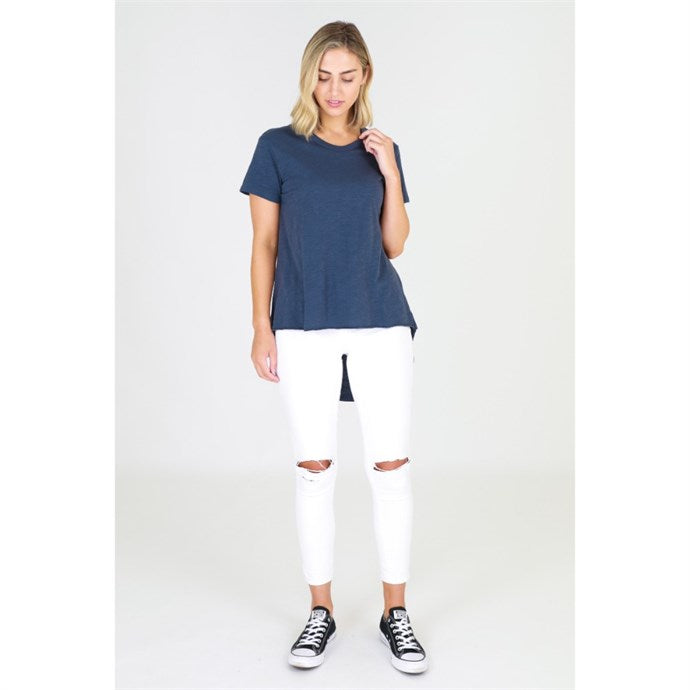 Buy 3rd Story Sorrento Tshirt Buy 3rd Story Tshirt Buy Sorrento Tee Stripe Sorrento Tshirt 3rd story stockist aust 3rd Story Sorrento Tee Tail hem tee Basic State Longer back Tee