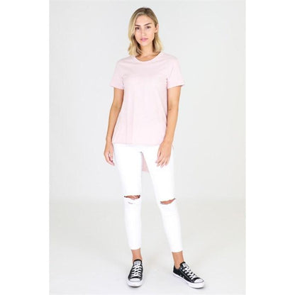 Plus Size Blush Sorrento Tshirt - 3rd Story Plus Size Clothing - Pink Sorrento Tshirt - Basic State Australia