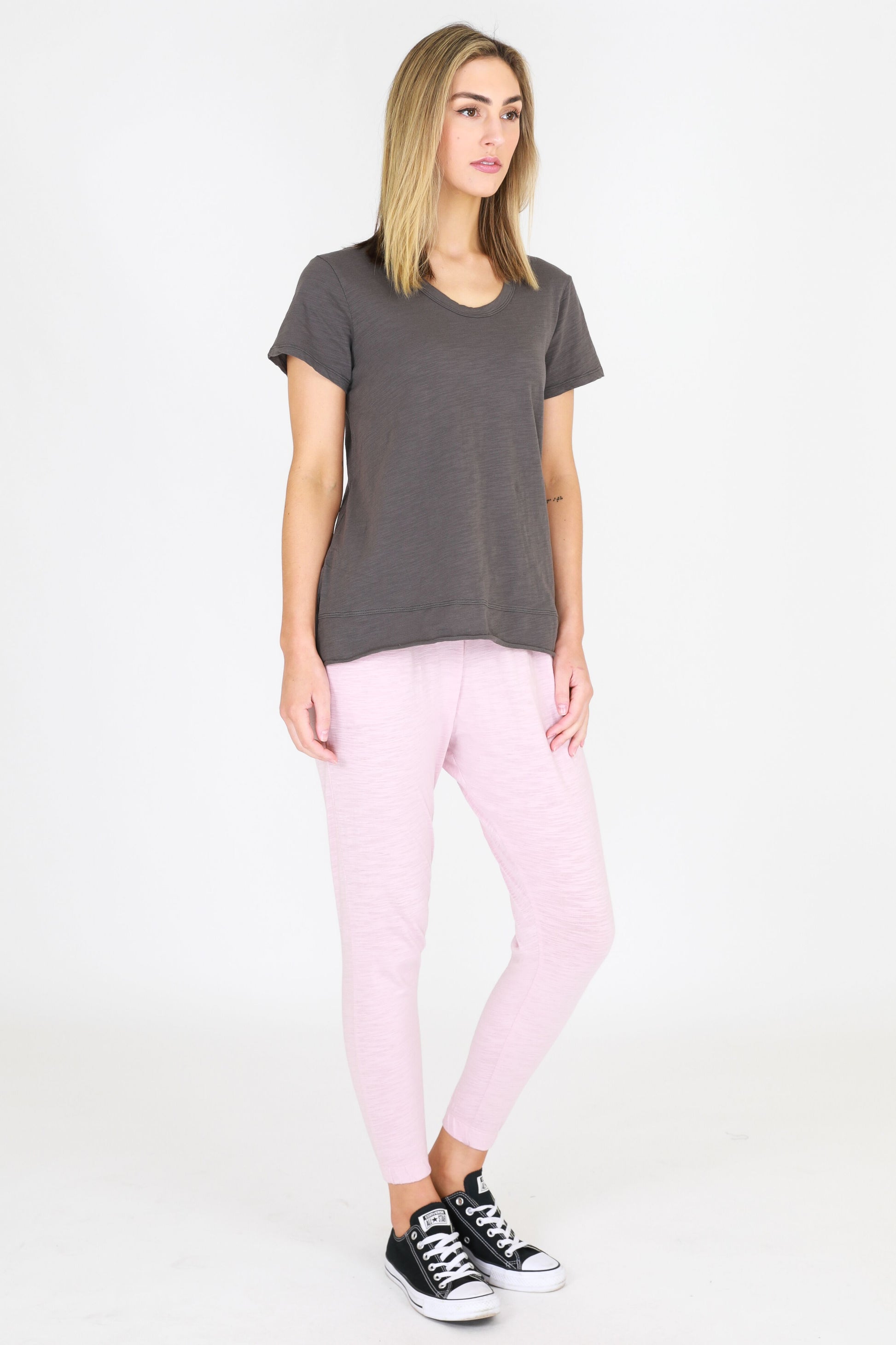 3rd Story Brighton Tshirt - Charcoal Dark Grey - Basic State 3rd Story Long Tshirt