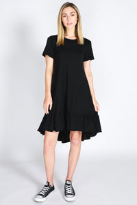 Sienna Tunic Dress - Black (Plus Size)