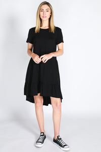 Sienna Tunic Dress - Black (Plus Size)