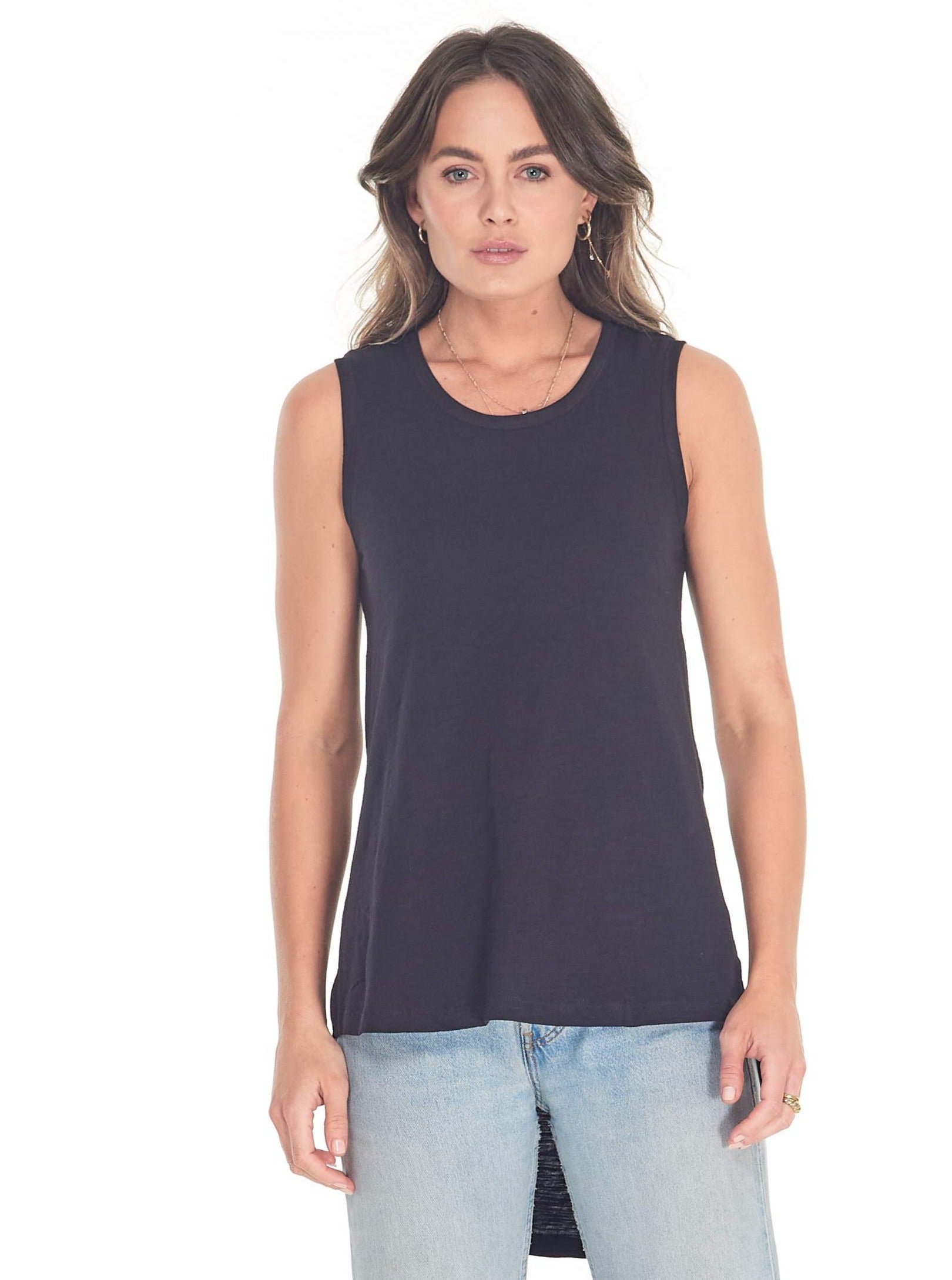 Cle Organic Clothing Cle Clothing Australian Stockist Cle Melbourne Stockist Cle Clothing Amelia Tank Cle Amelia Tank Longer Length Cle Tank Basic State Cle Stockist